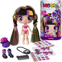 Bambola - LANSAY - 55103 - Decora Girlz - Mini bambole alla moda da personalizzare - Luna
