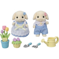 Bambola - SYLVANIAN FAMILIES - Fratello e sorella Coniglio Ariete - Giardinaggio - Articolata - Multicolor