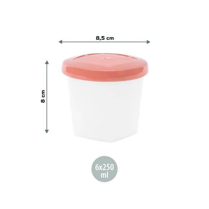 BabyMoov Conservation Pots Biosourcés - Lotto di 6x250ml