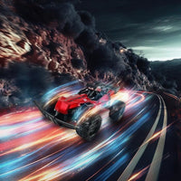 Auto telecomandata - TURBO CHALLENGE - RX Car 89 093721 - Rosso - 1/12 - Batteria ricaricabile e batterie incluse - Metallo