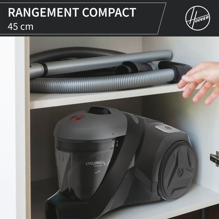 Aspirapolvere senza sacco - HOOVER - HP320PET - 850 W - 2 L - 75 dBA - Speciale per animali