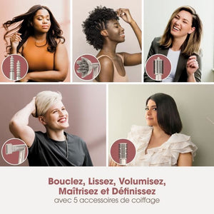 Asciugacapelli e styler 2 in 1 - SHARK FLEXSTYLE - HD446SLEU - 5 accessori - Champagne - 1400 W