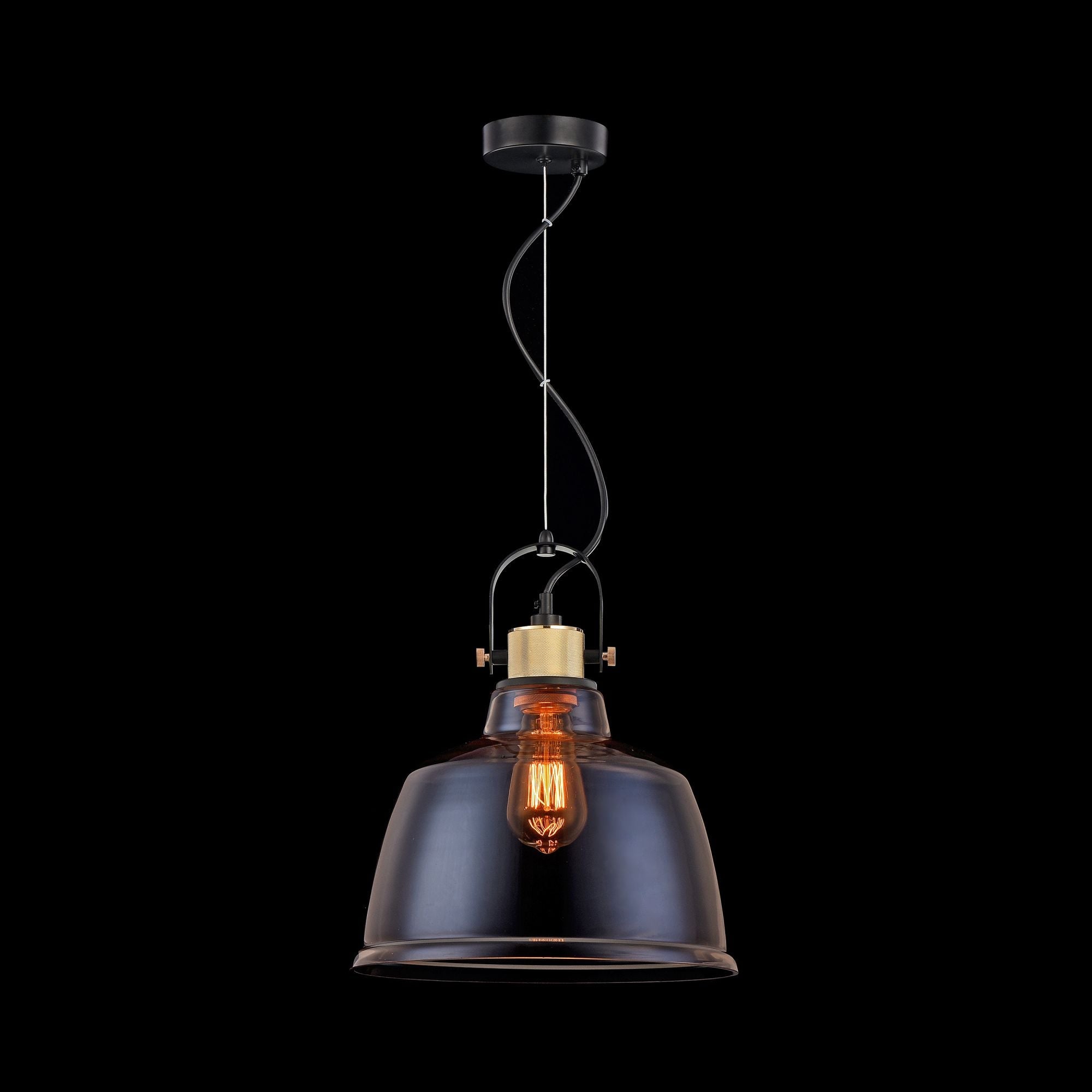 Lampada pendente Pendant in Metallo Irving Nero