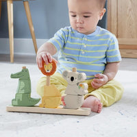Animali da impilare e ordinare in legno Fisher-Price, 10 pezzi HXV04