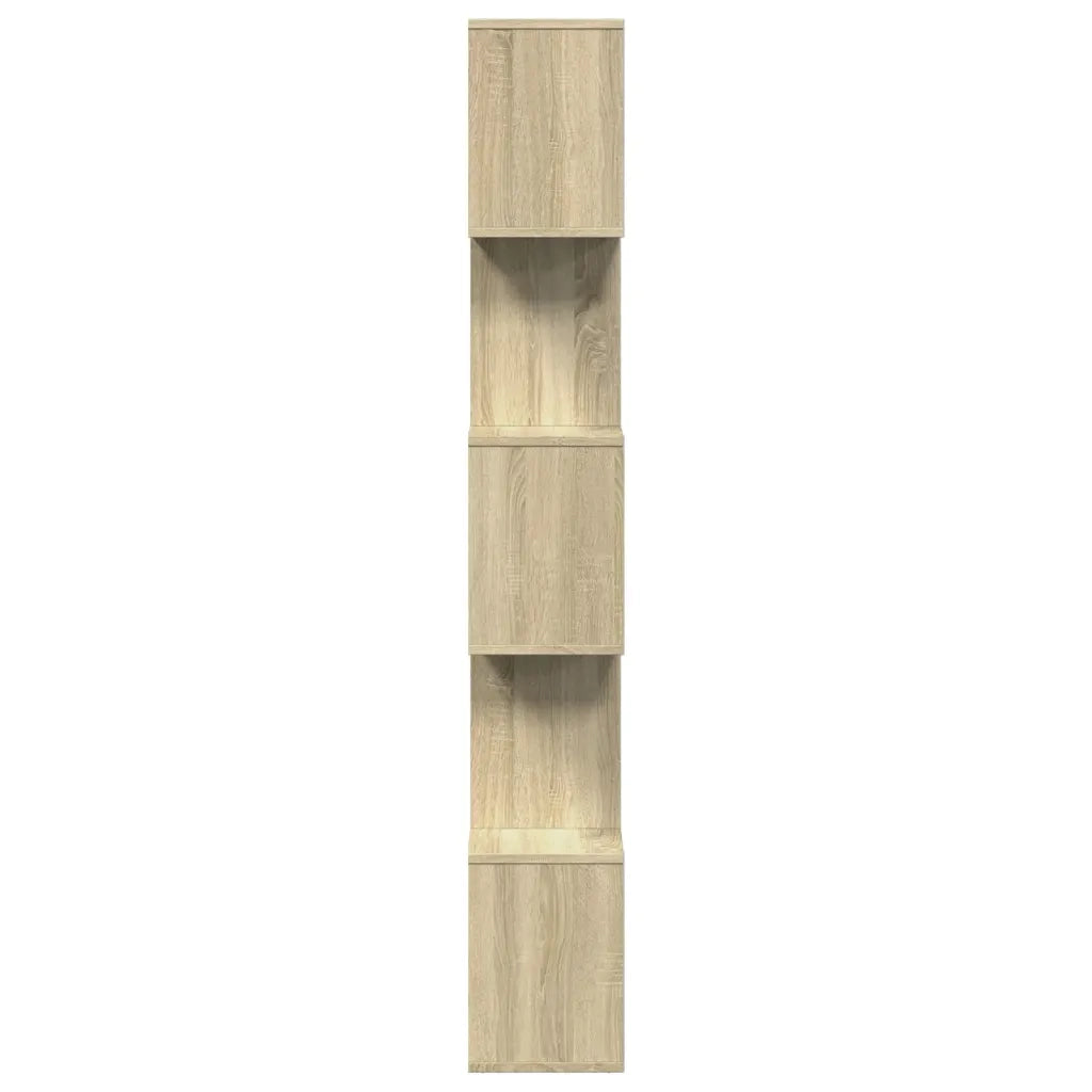 Libreria Divisorio 5 Ripiani Sonoma 70x24x161 cm in Truciolato 858095