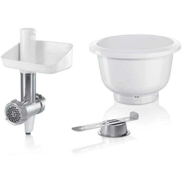 Accessori Baking Sensation - BOSCH - MUZ5BS1 - Tritacarne - Griglia 5 mm - Accessorio biscotti 4 forme - Ciotola 3,9 L