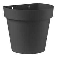 VASO GERLA in plastica CLEO VARI COLORI vaso a muro diam. 25 cm per esterno VECA Color: ANTRACITE