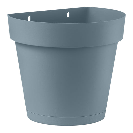 VASO GERLA in plastica CLEO VARI COLORI vaso a muro diam. 25 cm per esterno VECA Color: AZZURRO PROVENZA