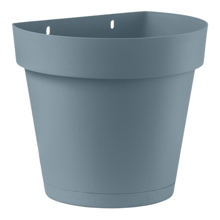 VASO GERLA in plastica CLEO VARI COLORI vaso a muro diam. 25 cm per esterno VECA Color: AZZURRO PROVENZA