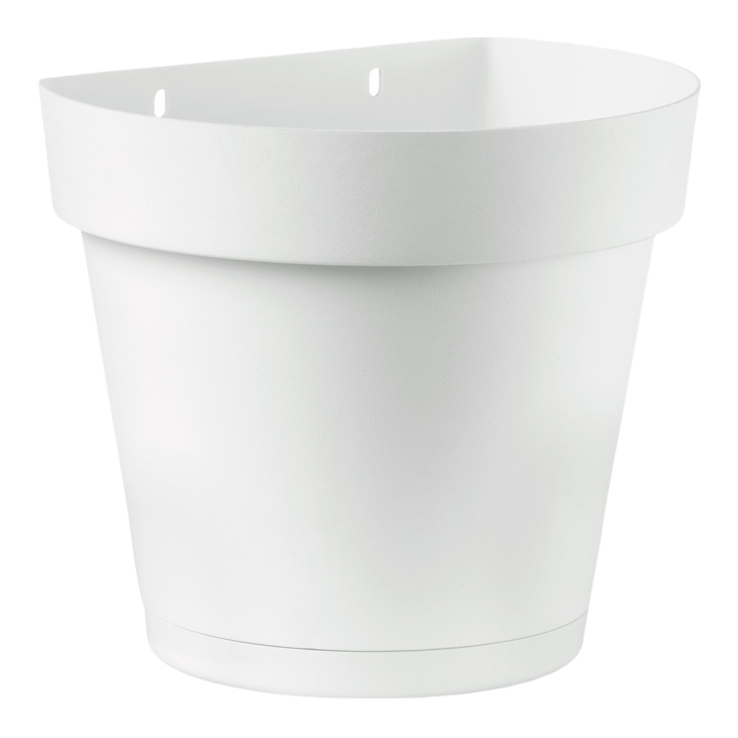 VASO GERLA in plastica CLEO VARI COLORI vaso a muro diam. 25 cm per esterno VECA Color: BIANCO