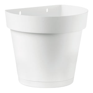 VASO GERLA in plastica CLEO VARI COLORI vaso a muro diam. 25 cm per esterno VECA Color: BIANCO