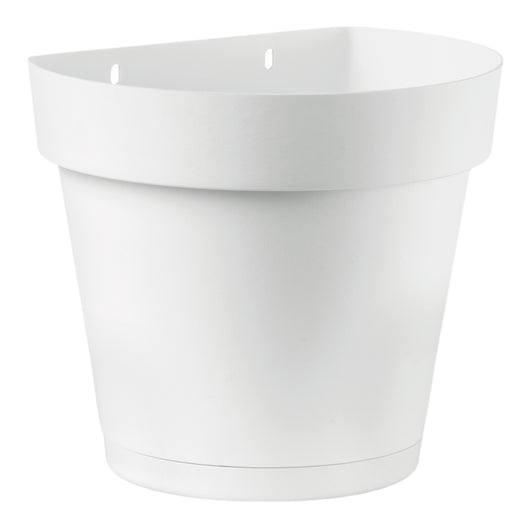 VASO GERLA in plastica CLEO VARI COLORI vaso a muro diam. 25 cm per esterno VECA Color: BIANCO
