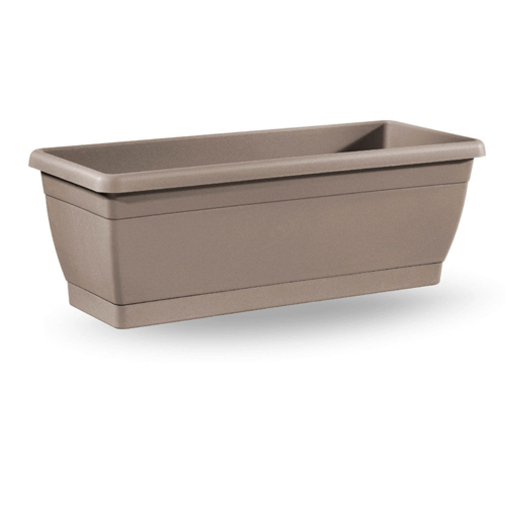 VASO fioriera CASSETTA da BALCONE Roxanne con sottovaso 40cm Veca VARI COLORI Color: AVANA
