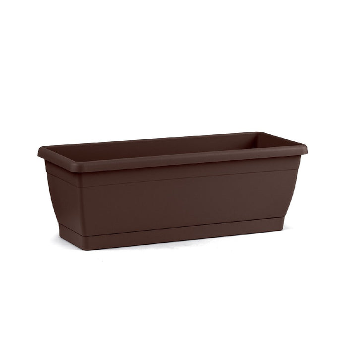 VASO fioriera CASSETTA da BALCONE Roxanne con sottovaso 40cm Veca VARI COLORI Color: BRONZO
