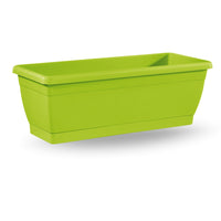 VASO fioriera CASSETTA da BALCONE Roxanne con sottovaso 40cm Veca VARI COLORI Color: VERDE ANICE