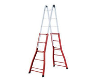 SCALA ACCIAIO TELESCOPICA 5+5 GRADINI H 4,80 MT