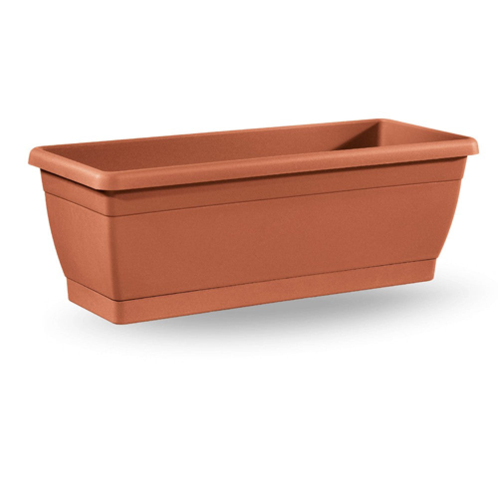 VASO fioriera CASSETTA da BALCONE Roxanne con sottovaso 60cm Veca VARI COLORI Color: TERRACOTTA
