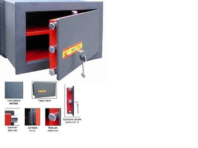 CASSAFORTE DA MURO TOP DOPPIA MAPPA cm. 49x20x32 h