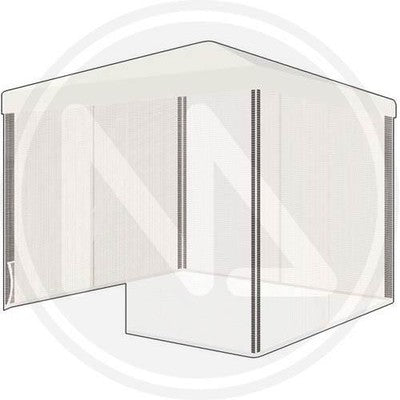 ZANZARIERA PER GAZEBO COMPONIBILE BIANCA CM. 300X300X200H