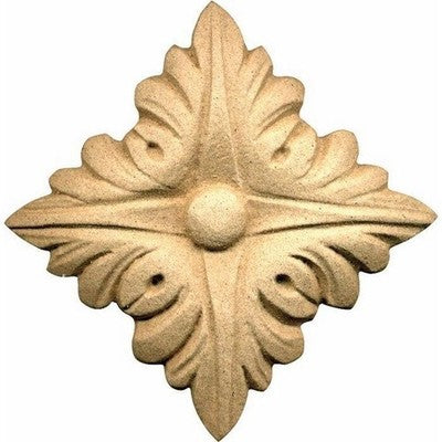 Fregio per Mobili in Pasta di Legno finitura Grezza 55x55 mm Art.03.4515 pz. 2