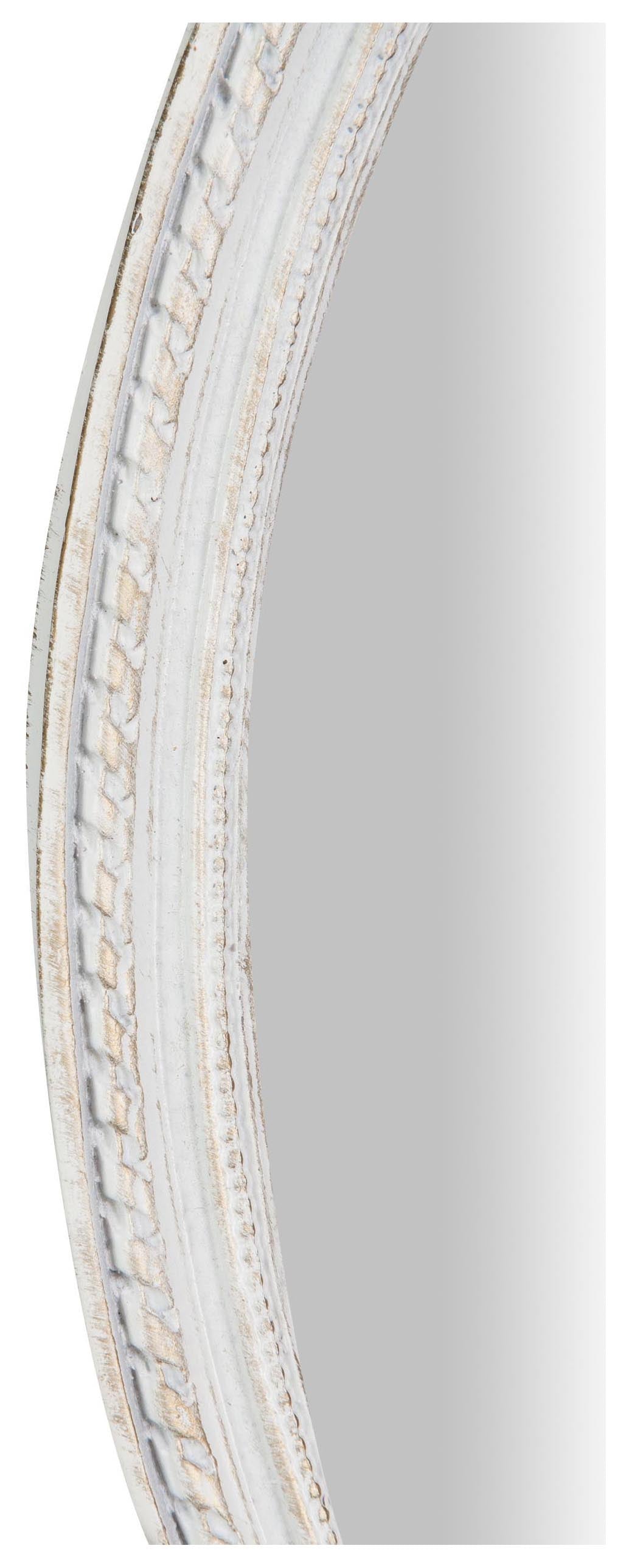 Biscottini Specchiera da appendere finitura bianco anticato.