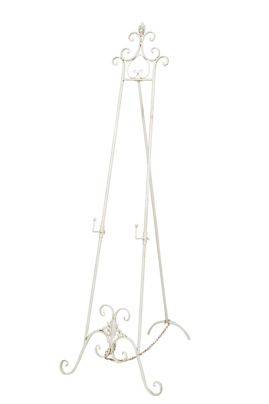 Biscottini Portaquadro in ferro battuto finitura bianca anticata L53xPR96xH150 cm Elegante