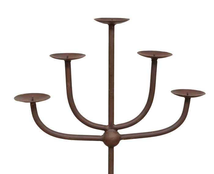 Biscottini CANDELIERE A PIANTANA IN FERRO BATTUTO LAVORATO A MANO dimensioni lunghezza