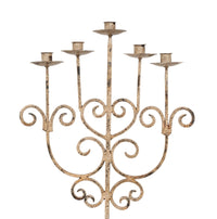 Biscottini CANDELIERE A PIANTANA IN FERRO BATTUTO LAVORATO A MANO dimensioni lunghezza