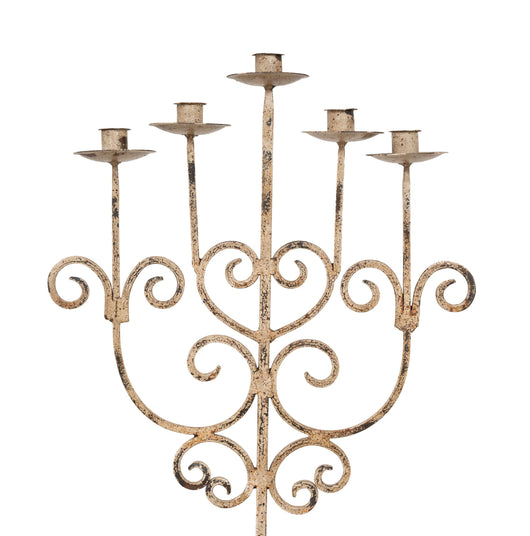Biscottini CANDELIERE A PIANTANA IN FERRO BATTUTO LAVORATO A MANO dimensioni lunghezza