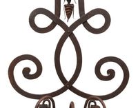 Biscottini CANDELIERE A PIANTANA IN FERRO BATTUTO LAVORATO A MANO dimensioni lunghezza