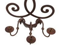 Biscottini CANDELIERE A PIANTANA IN FERRO BATTUTO LAVORATO A MANO dimensioni lunghezza