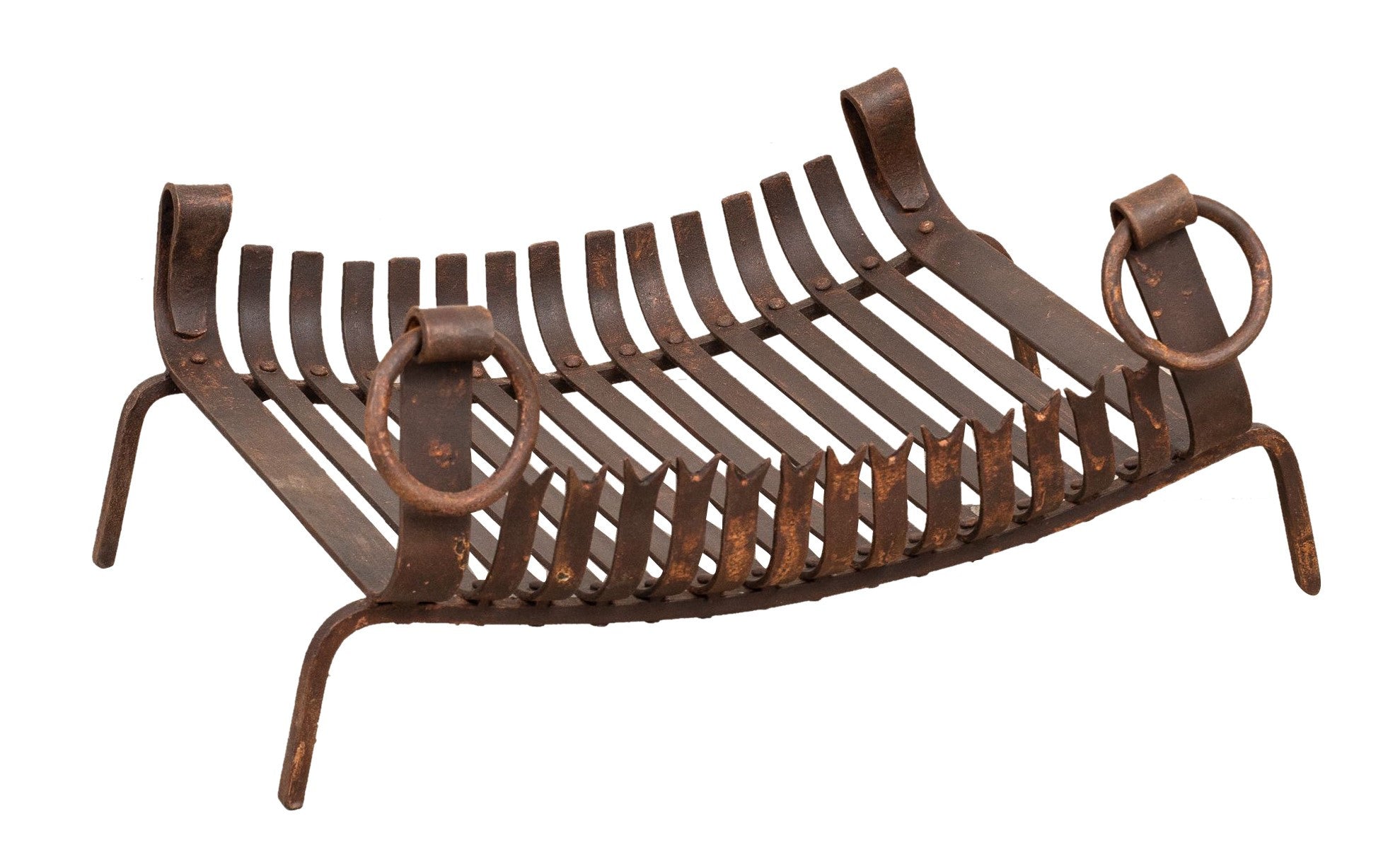 Biscottini Braciere in ferro battuto lavorato a mano L64XPR48XH30 cm Comodo pratico