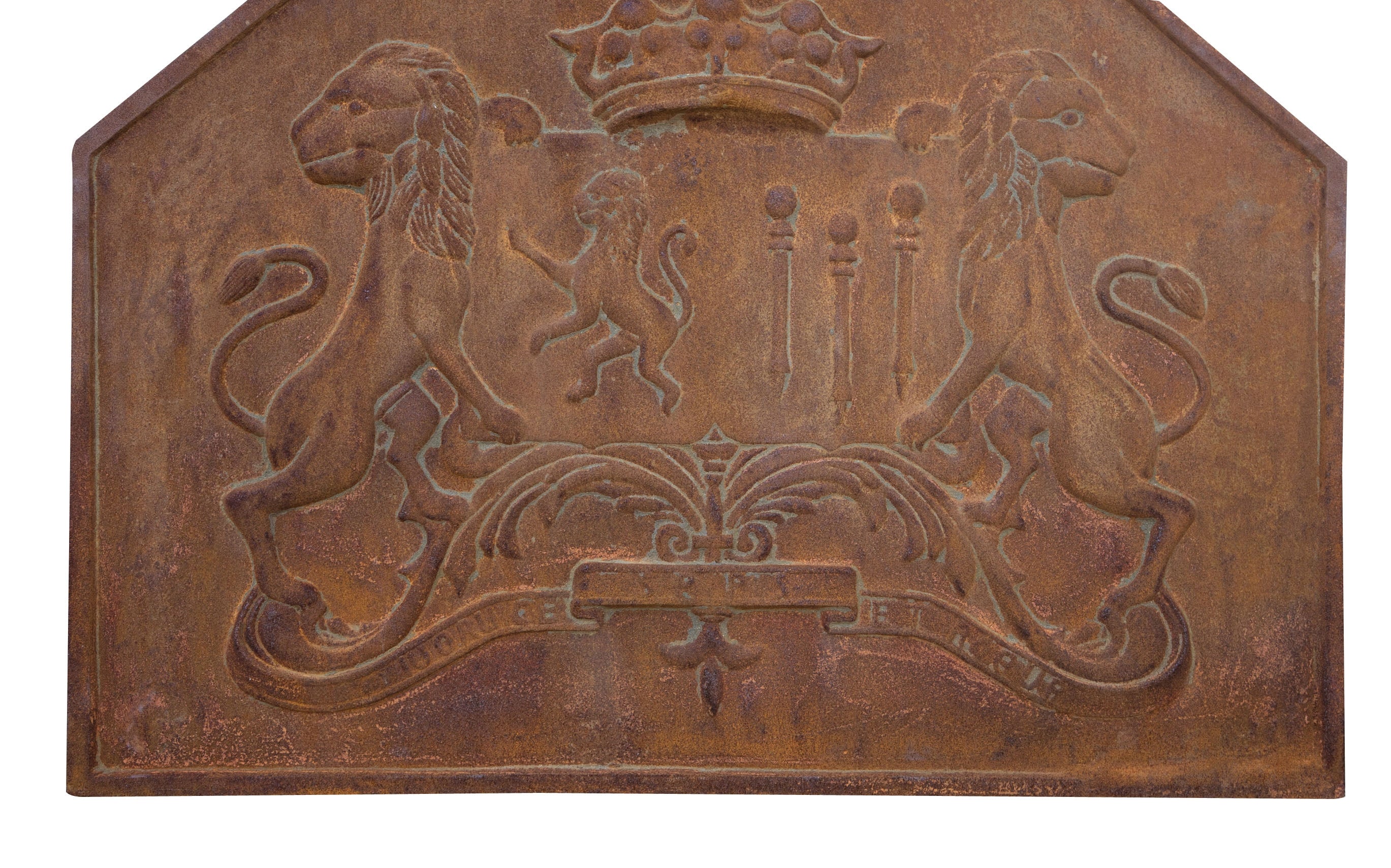 Biscottini PIASTRA DA CAMINO IN FUSIONE DI GHISA L88XPR3,5XH64 CM RUGGINE AL NATURALE