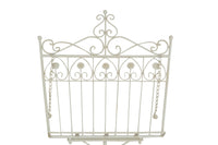 Biscottini Leggio da terra in ferro battuto pieno finitura bianca anticata L46xPR32xH139 cm