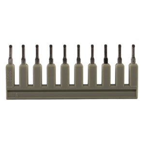 Ponticello isolato 10 poli 2,5mmq 25A per morsettiere scollegabili Wago