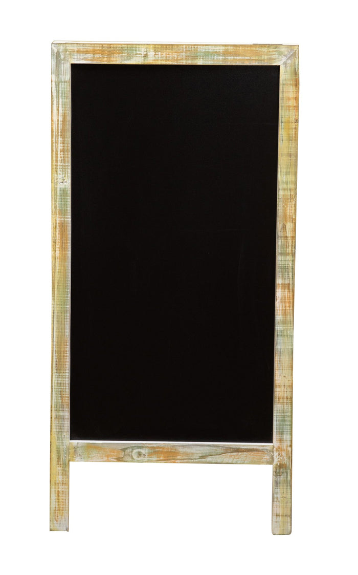 Biscottini LAVAGNA DA TERRA BIFACCIALE CON CORNICE IN LEGNO L50XPR4,5XH100 CM legno.