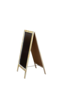 Biscottini LAVAGNA DA TERRA BIFACCIALE CON CORNICE IN LEGNO L50XPR4,5XH100 CM legno.