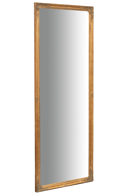 Biscottini Specchio Specchiera da parete e appendere verticale/orizzontale L50xPR4xH140 cm finitura foglia oro anticato
