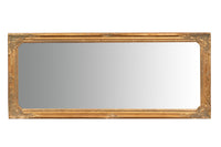 Biscottini Specchio Specchiera da parete e appendere verticale/orizzontale L35xPR4xH82 cm finitura foglia oro anticato