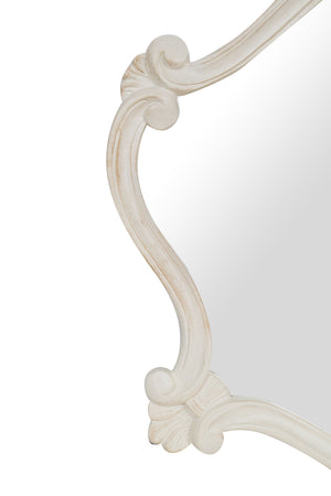 Biscottini SPECCHIERA DA PARETE IN LEGNO FINITURA BIANCA ANTICATA MADE IN ITALY Specchio