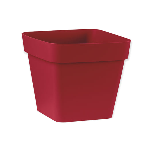 VASO QUADRATO FIORIERA QUADRATA plastica forte 28 cm MADE IN ITALY vari colori Color: ROSSO J