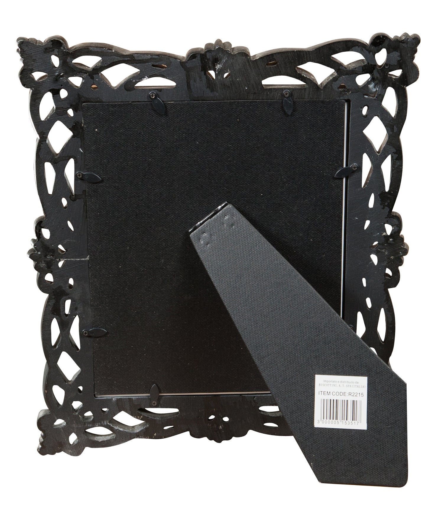 Biscottini Portafoto da appoggio verticale/orizzontale in resina finitura argento anticata L31xPR2xH36 cm