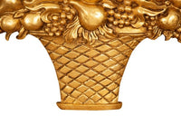 Biscottini FREGIO CESTO FRUTTA IN LEGNO FINITURA FOGLIA ORO ANTICATO MADE IN ITALY