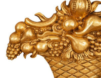 Biscottini FREGIO CESTO FRUTTA IN LEGNO FINITURA FOGLIA ORO ANTICATO MADE IN ITALY