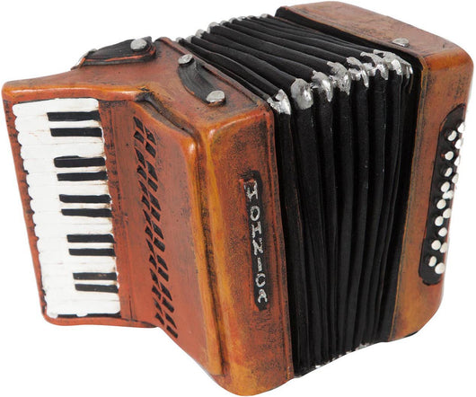 Biscottini Carillon vintage Fisarmonica marrone carica manuale resina Offerta Speciale