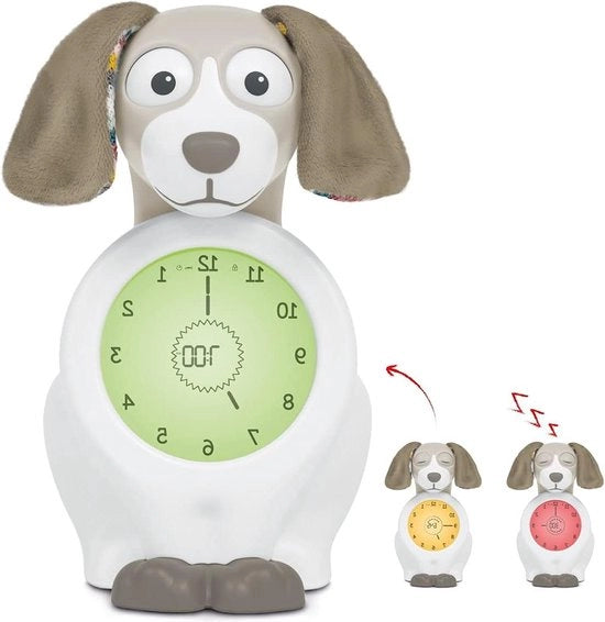 Allenatore del sonno per bambini - Klok e Lampada da notte - Altoparlante svegliatore - Aiuta i bambini a imparare quando svegliarsi - Indicatori visivi - Luminosità regolabile Allenatore del sonno