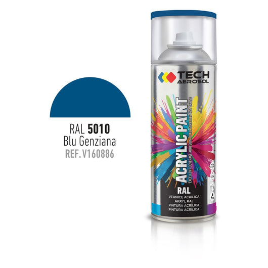 SPRAY ACRILICO BLU GENZIANA 400ML RAL 5010.