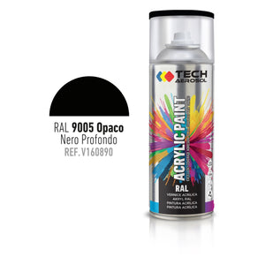 SPRAY ACRILICO NERO OPACO 400ML RAL 9005.