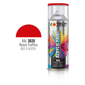 SPRAY ACRILICO ROSSO TRAFFICO 400ML RAL 3020.