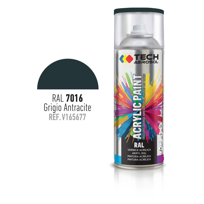 SPRAY ACRILICO GRIGIO ANTRACITE 400ML RAL 7016.